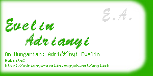 evelin adrianyi business card